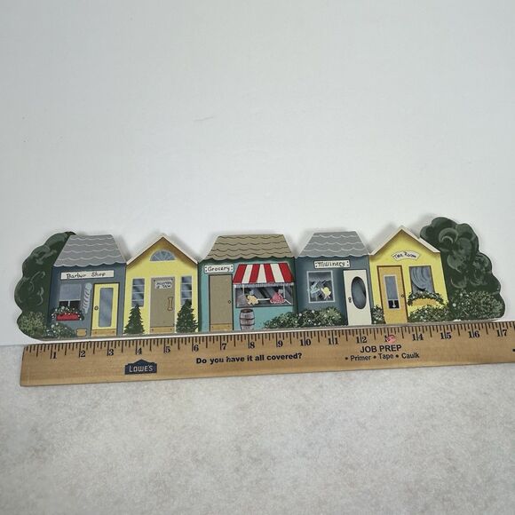 Vintage Tender Heart Treasures Village Store Front Wood Sign Decor Primitive ‘89 - Picture 11 of 15